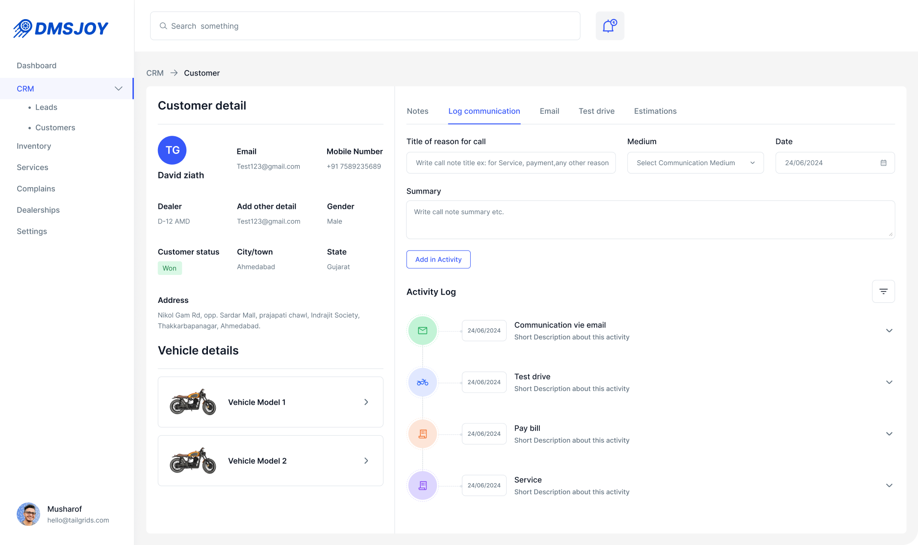 Multi-source lead capture in DMSJoy CRM